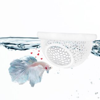 Floating Feeder Ring & Resting Spot – 3D Printed Betta Fish Decor Floating Betta Hide & Shrimp Cave – 3-in-1 Aquarium Hammock,