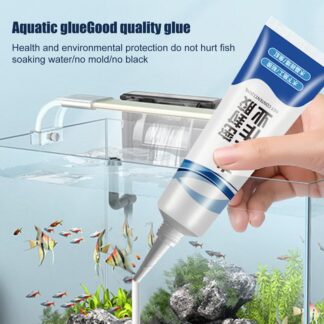 Aquarium Safe Glue, 120ml Fast-Drying Transparent Sealant for Freshwater & Saltwater Fish Tank Repair and Decoration