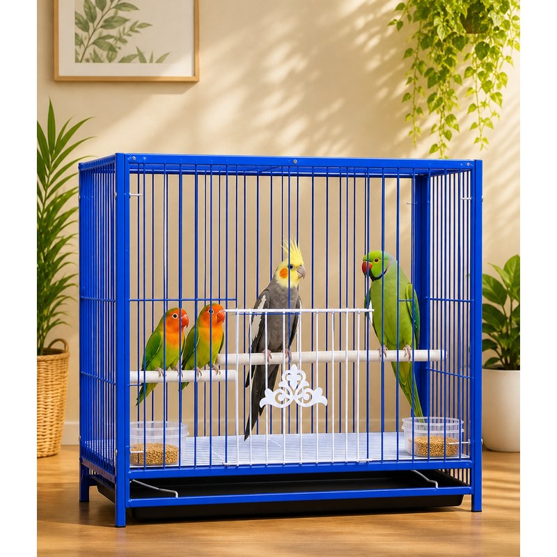 Multi-Purpose Heavy Duty Metal Cage for Birds, Pigeons, Chickens & Small Pets | Spacious Pet Cage for Lovebirds, Parrots, Cats & More | Durable Indoor/Outdoor Animal Enclosure