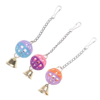 New Pet Parrot Bird Cockatiel Bell wing Ball Hanging Cage Toy Pet upplie Jeica