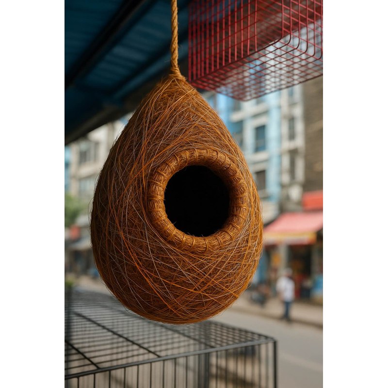 Natural Coconut Fiber Bird Nest | Shrevi Pets Care Perfect for Finch, Gouldian Finch, Java, Lovebird, Budgie & Other Small Birds