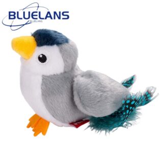 Flapping Wings Cat Toy Interactive Chirping Bird Toy for Cats Dogs – Plush Electric Flying Birds with Flapping Wings Touch-activated Fun Pet Toy for Indoor Play Stimulation Interac