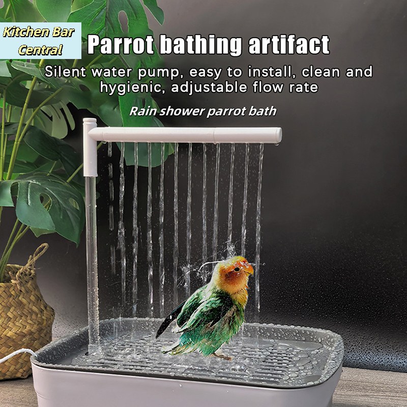 【1Pc Automatic Parrot Bird Bath Tub USB Electric Pet Circulating Water Bathtub Shower Fountain Pet Supplies】