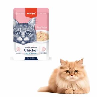 Wanpy Fillet in Jelly – Chicken & Shrimp (85g) | Premium Wet Cat Food – For All Breeds & Life Stages