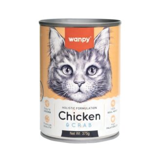 Wanpy Holistic Formulation Cat Food Can Chicken & Crab 375gm