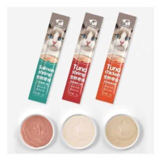 3pis Peien Cat treat, cat food, chicken, Tuna, Salmon flavor, Cat Wet treaty snacks food