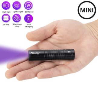 395/365nm Mini UV Flashlight USB Rechargeable Nail Lamp Pet Urine Cat Tinea Money Ore Marker Hotel Hygiene Detection Light