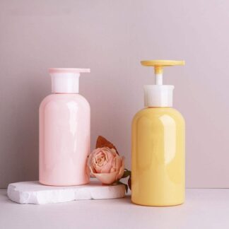 【New release】 Shower-friendly wash bottle Hygienic Pump-operated Empty Pump dispenser PP PET Refillable container for Daily skincare Facial cleansing Shower routine Personal hygien