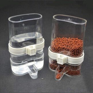 【High Cost-Performance】 Adjustable Pet bird feeder Hygienic 13* 7.3 cm/ 5.1 * 2.87 inches Bird food dispenser Transparent Automatic bird drinker for Bird cages Outdoor bird aviarie