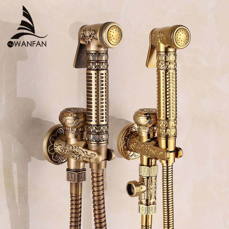 Bidet Faucets Single Cold Brass Wall Handheld Hygienic Shower Spray Head For Wash Bathroom Toilet Car Rinse Pet Airbrush 8891