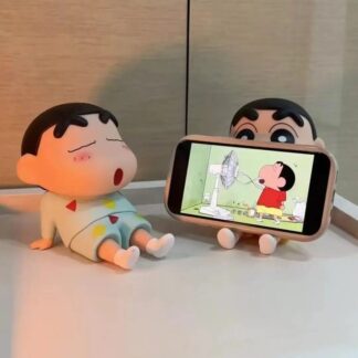 Shin-Chan Phone Holder Kawaii Anime Desktop Cartoon Watching Phone Support Cute Doll toys collectibles