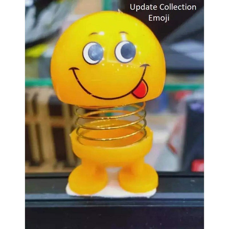 1 Pcs Big Cute Emoji Bobble Head, Emoticon Figure Funny Smiley Face Spring Dancing Dolls, Shaking Head Dolls Toy For Home Ornaments, Party Favors, Gifts , Desktop Decor And Car Das